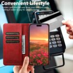 For iPhone 17 Pro Suteni Calf Texture Horizontal Flip Leather Phone Case(Red) - Image 6