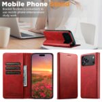 For iPhone 17 Pro Suteni Calf Texture Horizontal Flip Leather Phone Case(Red) - Image 8