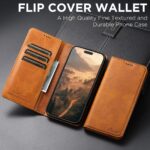 For iPhone 17 Pro Suteni Calf Texture Horizontal Flip Leather Phone Case(Khaki) - Image 2