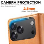 For iPhone 17 Pro Suteni Calf Texture Horizontal Flip Leather Phone Case(Khaki) - Image 4