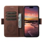 For iPhone 16 Pro SUTENI J07 Multifunctional Horizontal Flip Magsafe Leather Phone Case(Brown) - Image 3