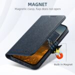 For iPhone 16 Plus Suteni J08 Multifunctional Cross Texture MagSafe Leather Phone Case(Blue) - Image 2