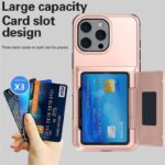 For iPhone 16 Pro Kalebol Flip Card Wallet Holder Shockproof Phone Case(Gray) - Image 2