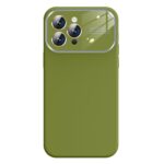 For iPhone 16 Pro Kalebol Large Windows Frosted Liquid Silicone Phone Case(Willow Green)