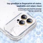 For iPhone 13 Pro Max Kalebol Large Windows Frosted Liquid Silicone Phone Case(Grayish Pink) - Image 3