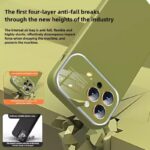 For iPhone 13 Pro Max Kalebol Large Windows Frosted Liquid Silicone Phone Case(Grayish Pink) - Image 4