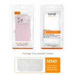 For iPhone 13 Pro Max Kalebol Large Windows Frosted Liquid Silicone Phone Case(Grayish Pink) - Image 8