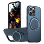 For iPhone 16 Pro Kalebol Magnetic MagSafe Rotation Holder PC Phone Case(Blue)