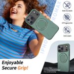 For iPhone 17 Pro Kalebol Magnetic MagSafe Rotation Holder PC Phone Case(Grey Green) - Image 3