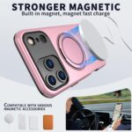 For iPhone 17 Pro Kalebol Magnetic MagSafe Rotation Holder PC Phone Case(Pink) - Image 2