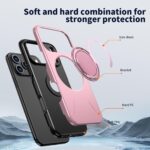 For iPhone 17 Pro Kalebol Magnetic MagSafe Rotation Holder PC Phone Case(Pink) - Image 6