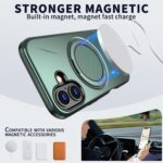 For iPhone 17 Kalebol Magnetic MagSafe Rotation Holder PC Phone Case(Grey Green) - Image 2