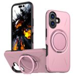 For iPhone 17 Kalebol Magnetic MagSafe Rotation Holder PC Phone Case(Pink)