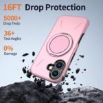 For iPhone 17 Kalebol Magnetic MagSafe Rotation Holder PC Phone Case(Pink) - Image 4