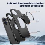 For iPhone 16 Plus Kalebol Magnetic MagSafe Rotation Holder PC Phone Case(Black) - Image 6
