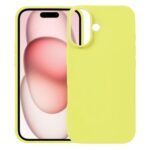 For iPhone 17 Kalebol Solid Color Simple All-inclusive Liquid Silicone Phone Case(Yellow)