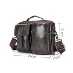 First-layer Cowhide Messenger Bag - Image 3