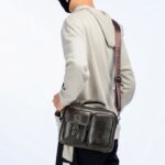 First-layer Cowhide Messenger Bag - Image 7