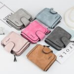 Ladies Wallet Buckle Nubuck Leather Coin Purse - Image 2