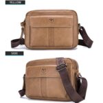 Double Layer Leather Messenger Bag For Men - Image 7