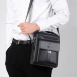 WEIXIER D244 Men Large Capacity Business Retro Messenger Bag - Image 7