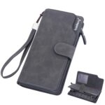 Baellerry Multi-card Slot Zip Buckle Vintage Wallet