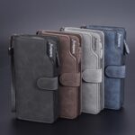 Baellerry Multi-card Slot Zip Buckle Vintage Wallet - Image 10