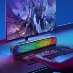 RGB Colorful Lighting Effect Desktop Long Bluetooth Speaker - Image 3