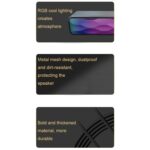 RGB Colorful Lighting Effect Desktop Long Bluetooth Speaker - Image 9
