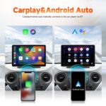 8-Inch HD Wireless CarPlay Screen DVR With Dash Cam/1080p Front Rear Camera/Bluetooth/AirPlay - Image 3