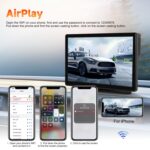 8-Inch HD Wireless CarPlay Screen DVR With Dash Cam/1080p Front Rear Camera/Bluetooth/AirPlay - Image 4