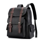 OUMANTU 975 PU Leather Large-capacity Travel Laptop Backpack