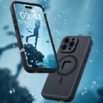 For iPhone 16 Pro TELESIN IP68 Waterproof Case Submersible Touchscreen Phone Cover