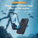 For iPhone 16 Pro TELESIN IP68 Waterproof Case Submersible Touchscreen Phone Cover - Image 2