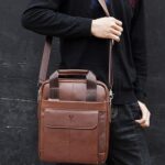 HUMERPAUL HUMH544 Business Commuter Leather Men Shoulder Bag - Image 2