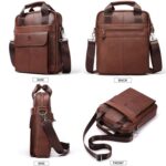 HUMERPAUL HUMH544 Business Commuter Leather Men Shoulder Bag - Image 4