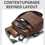 BULL CAPTAIN 8-inch Leather Shoulder Bag Crossbody Wallet - Image 3