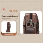 BULL CAPTAIN 8-inch Leather Shoulder Bag Crossbody Wallet - Image 5