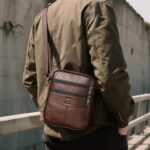 BULL CAPTAIN 8-inch Leather Shoulder Bag Crossbody Wallet - Image 7