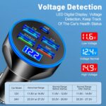 5 in 1 Digital Display Car Charger with Voltmeter - Image 5