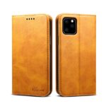 Suteni Calf Texture Horizontal Flip Leather Case with Holder & Card Slots & Wallet for iPhone 11(Khaki)