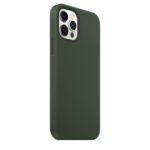 For iPhone 12 / 12 Pro Magnetic Liquid Silicone Full Coverage Shockproof Magsafe Case with Magsafe Charging Magnet(Deep Green) - Image 3
