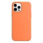 For iPhone 12 / 12 Pro Magnetic Liquid Silicone Full Coverage Shockproof Magsafe Case with Magsafe Charging Magnet(Orange) - Image 2