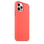 For iPhone 12 / 12 Pro Magnetic Liquid Silicone Full Coverage Shockproof Magsafe Case with Magsafe Charging Magnet(Pink Orange) - Image 3