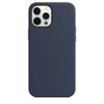 For iPhone 12 / 12 Pro Magnetic Liquid Silicone Full Coverage Shockproof Magsafe Case with Magsafe Charging Magnet(Navy Blue) - Image 2