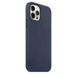 For iPhone 12 / 12 Pro Magnetic Liquid Silicone Full Coverage Shockproof Magsafe Case with Magsafe Charging Magnet(Navy Blue) - Image 3