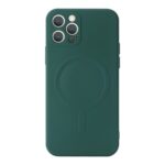 For iPhone 12 Pro Liquid Silicone Full Coverage Shockproof Magsafe Case(Deep Green) - Image 2