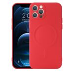 For iPhone 12 Pro Liquid Silicone Full Coverage Shockproof Magsafe Case(Red)