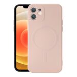 For iPhone 12 Pro Liquid Silicone Full Coverage Shockproof Magsafe Case(Flesh Color)