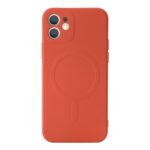 For iPhone 12 Pro Liquid Silicone Full Coverage Shockproof Magsafe Case(Orange) - Image 2